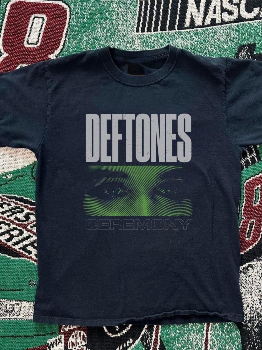 Gildan Deftones Ceremony Tee - Black with Green Graphic
